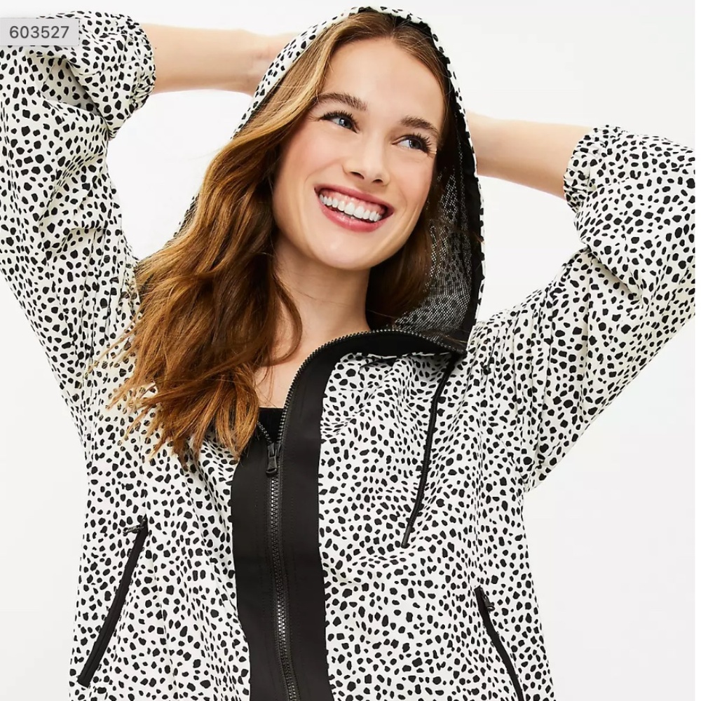 Lou & Grey Wanderweave leopard print windbreaker jacket